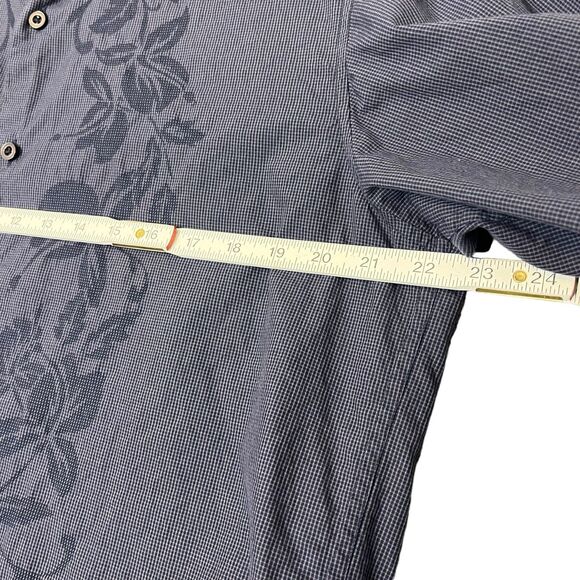 Tommy Bahama Long Sleeve Shirt Men's M Blue Floral Stripe Vacation Cowboy Resort - Picture 5 of 11